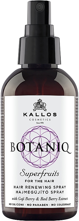 Revitalisierendes Haarspray mit Pflanzenextrakt - Kallos Cosmetics Botaniq Superfruits Hair Renewing Spray