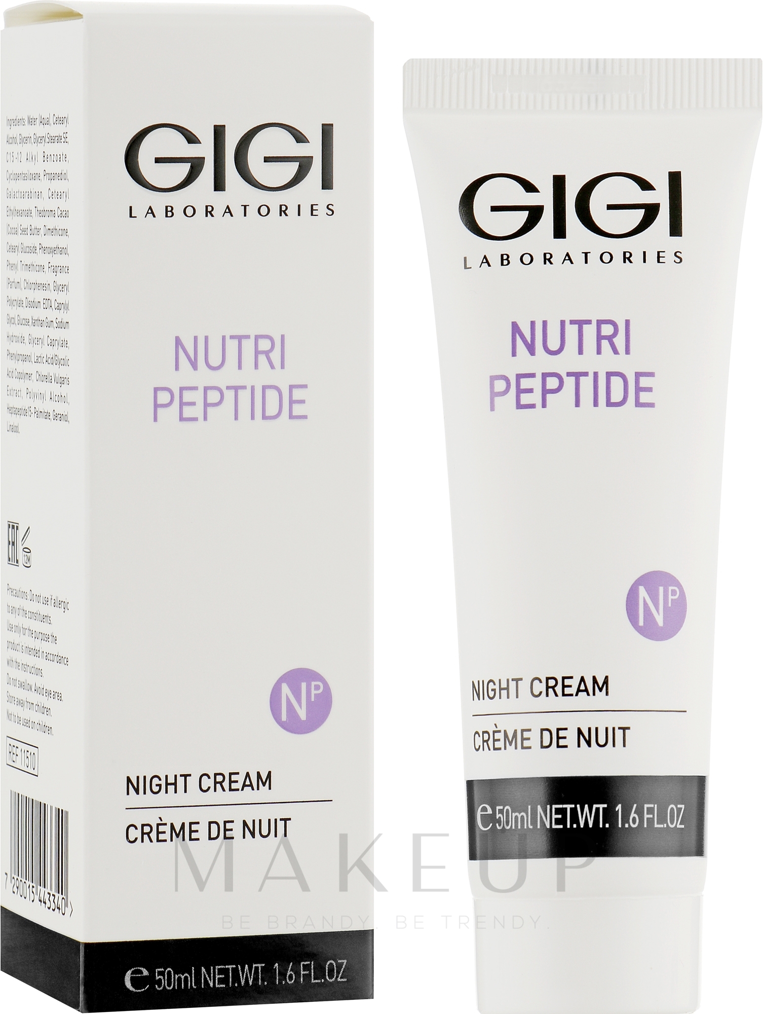 Regenerierende und feuchtigkeitsspendende Anti-Falten Nachtcreme mit Peptidkomplex - Gigi Nutri-Peptide Night Cream — Bild 50 ml