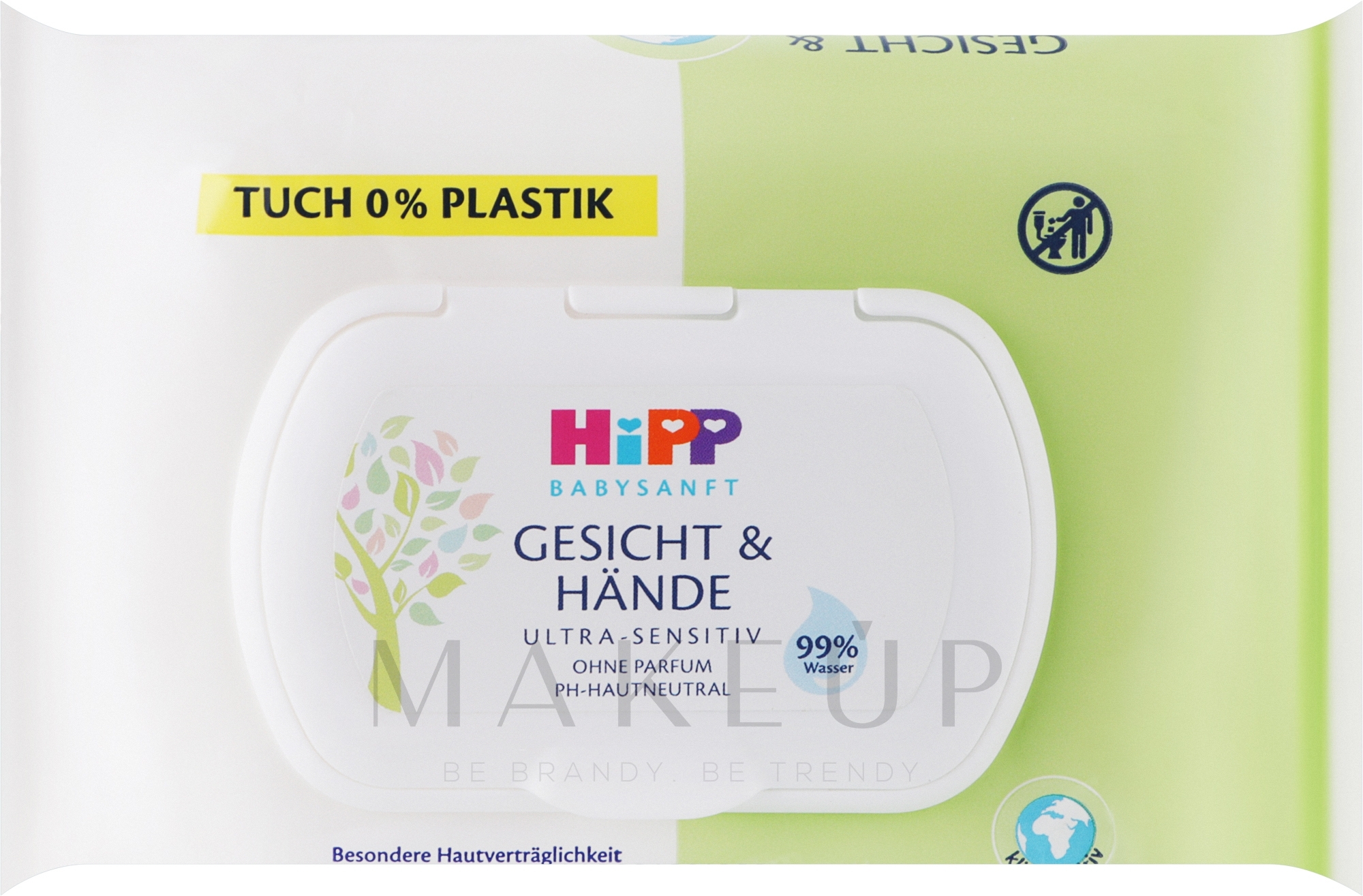 Feuchttücher für Gesicht und Hände 20 St. - Hipp Babysanft Face & Hands Wipes Ultra Sensitive — Bild 20 St.