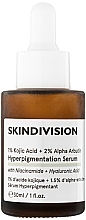 Düfte, Parfümerie und Kosmetik Anti-Hyperpigmentierungsserum - SkinDivision 1% Kojic Acid + 2% Alpha Arbutin Hyperpigmentation Serum