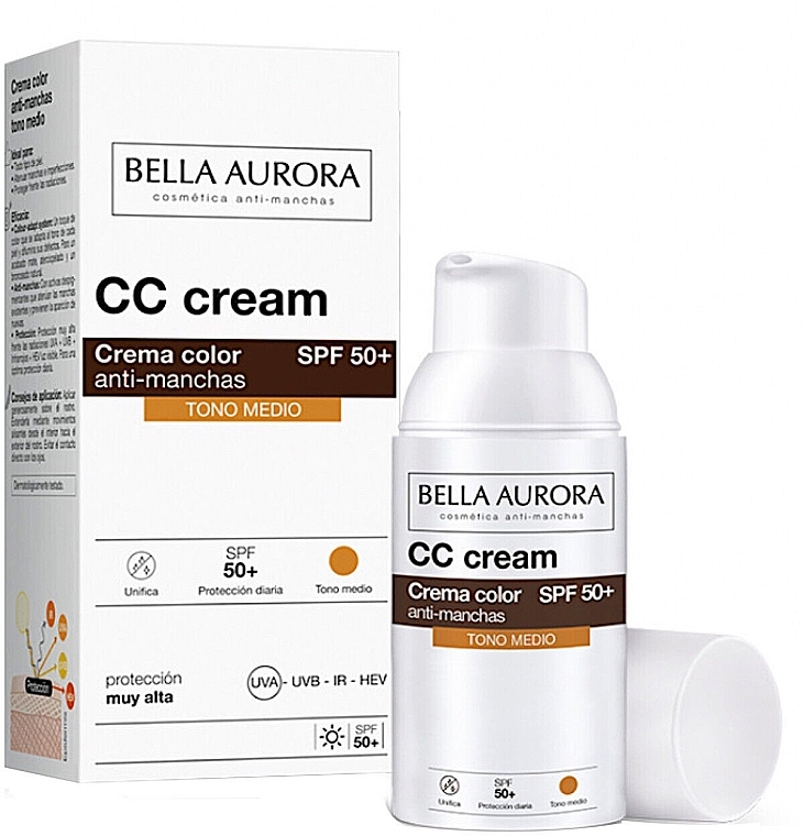 CC-Creme für das Gesicht SPF 50 - Bella Aurora CC Anti-Spot Cream Spf50 — Bild N2
