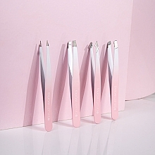 Kombination Pinzetten-Set 4-tlg. - Brushworks 4 Piece Combination Tweezer Set White & Pink  — Bild N3