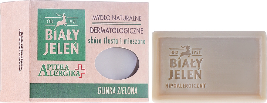Dermatologische Seife mit grünem Lehm - Bialy Jelen Apteka Alergika Soap — Bild N1