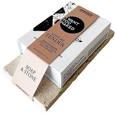 Set Soap Stone  - I Want You Naked Set Love Me Tender (Seife 100g + Seifenschale)  — Bild N1