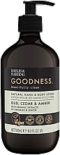 Düfte, Parfümerie und Kosmetik Lotion für Hände und Körper - Baylis & Harding Goodness Oud Cedar & Amber Natural Hand & Body Lotion