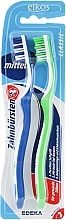 Zahnbürste mittel Classic blau+hellgrün - Elkos Dental — Bild N1