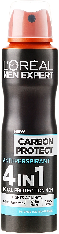 Deospray Antitranspirant - L'Oreal Paris Men Expert Carbon Protect 48H Anti-Perspirant Deodorant