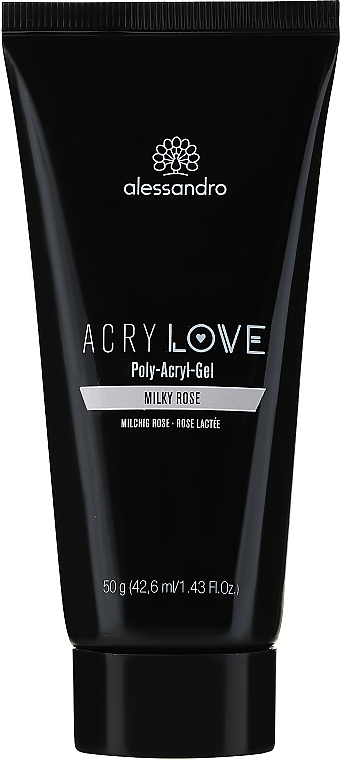 Polyacryl-Nagelgel - Alessandro International AcryLove Poly-Acryl-Gel Milky Rose (Tube)  — Bild N1