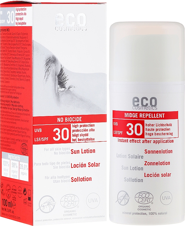 Sonnenlotion LSF 30 & Mückenschutz - Eco Cosmetics Sonnenlotion LSF 30