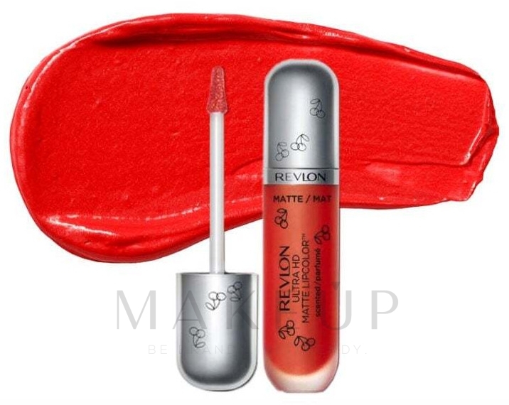 Flüssiger Lippenstift The Cherry Reds - Revlon Ultra HD Matte Lipcolor Scented — Bild 505 - Cherry Bomb