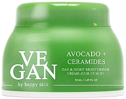 Gesichtspflegeset - Vegan By Happy Avocado + Ceramides Day & Night Moisturiser (Gesichtscreme 2x50ml) — Bild N2