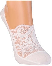 Ballerina-Füßlinge mit Spitze CDB300-009 weiß - Moraj — Bild N3