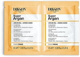 GESCHENK! Haarpflegeset - Dikson Super Argan (Haarshampoo 15ml + Haarmaske 15ml)  — Bild N1