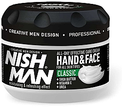 Düfte, Parfümerie und Kosmetik Hand- und Gesichtscreme für alle Hauttypen mit Sheabutter und Vitamin E - Nishman Hand & Face Cream Classic