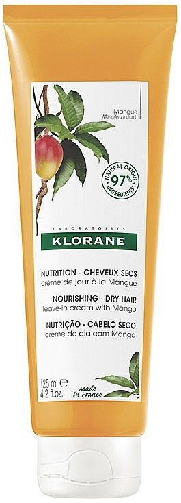 Nährende Tagescreme für trockenes Haar mit Mangoöl - Klorane Day Cream For Dry Hair With Mang Oil — Bild N1