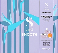 Düfte, Parfümerie und Kosmetik Haarpflegeset - Alfaparf Semi di Lino Smooth Holiday Kit 2022 