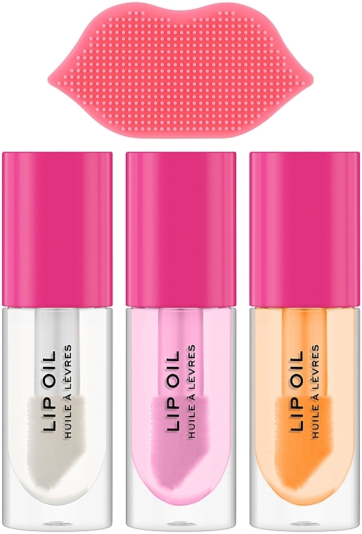 Makeup Revolution Kiss & Go Glaze Lip Care Gift Set (Lipgloss 3x4.5ml + Zubehör 1 St.) - Make-up Set — Bild N2