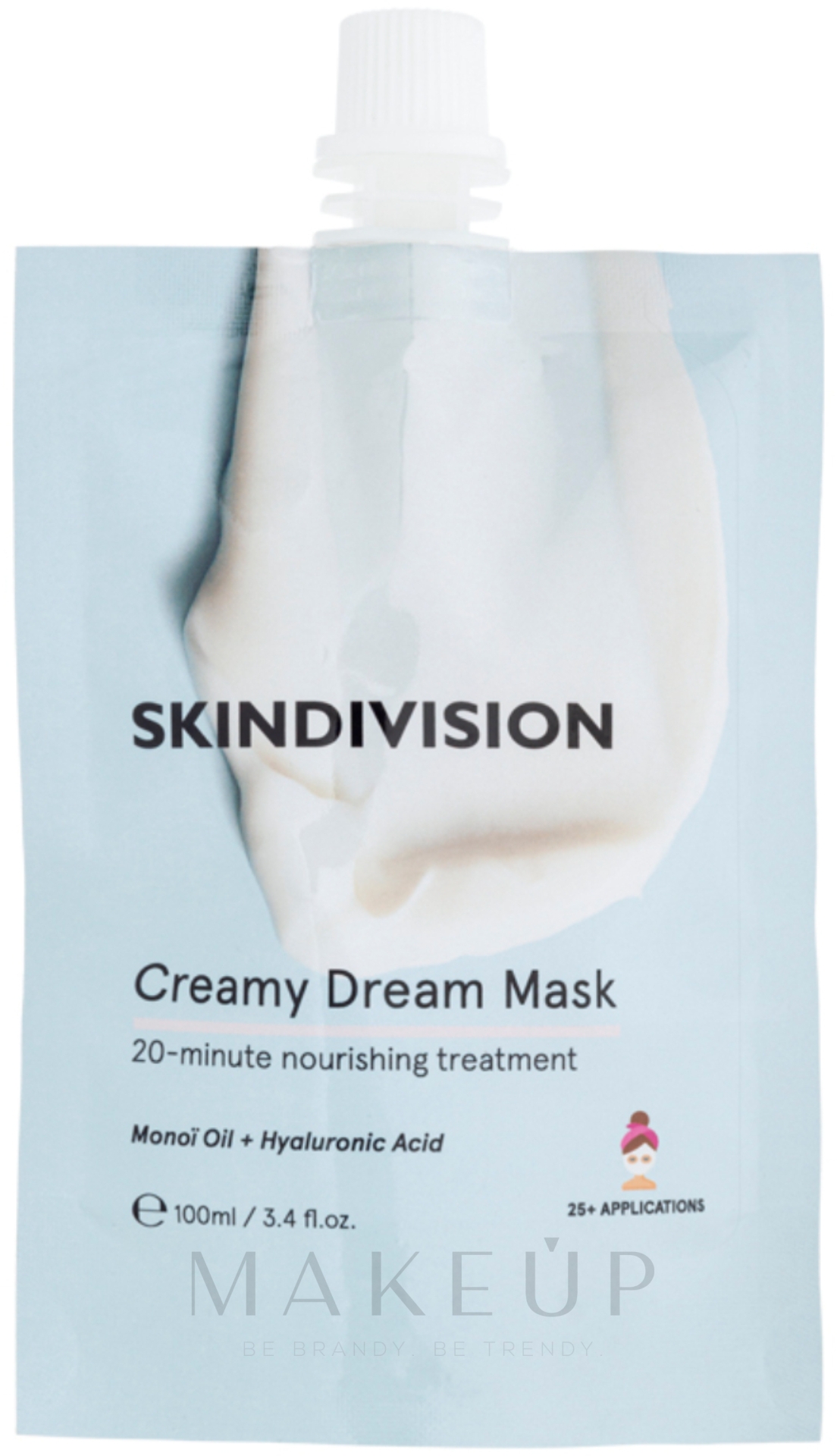 Creme-Maske für das Gesicht mit Monoi-Öl und Hyaluronsäure - SkinDivision Creamy Dream Mask — Bild 100 ml