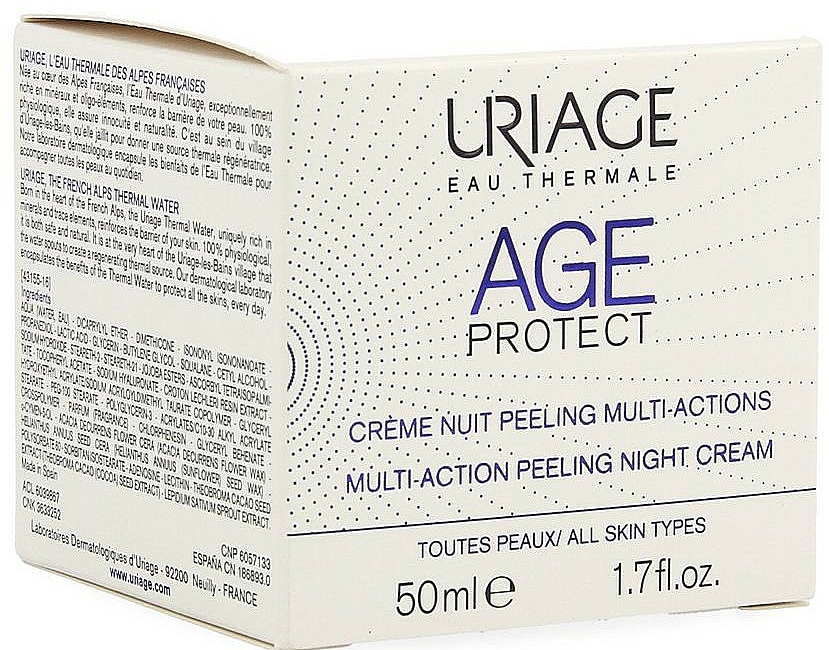 Anti-Aging Nachtcreme mit Peeling-Effekt - Uriage Age Protect Multi-Action Peeling Night Cream — Bild N2