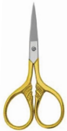 Maniküre-Schere - Accuram Instruments Half Gold Fancy Nail Scissor Str 9cm — Bild N1