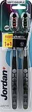 Zahnbürstenset weich schwarz + oliv - Jordan Ultralite Soft Toothbrush — Bild N1