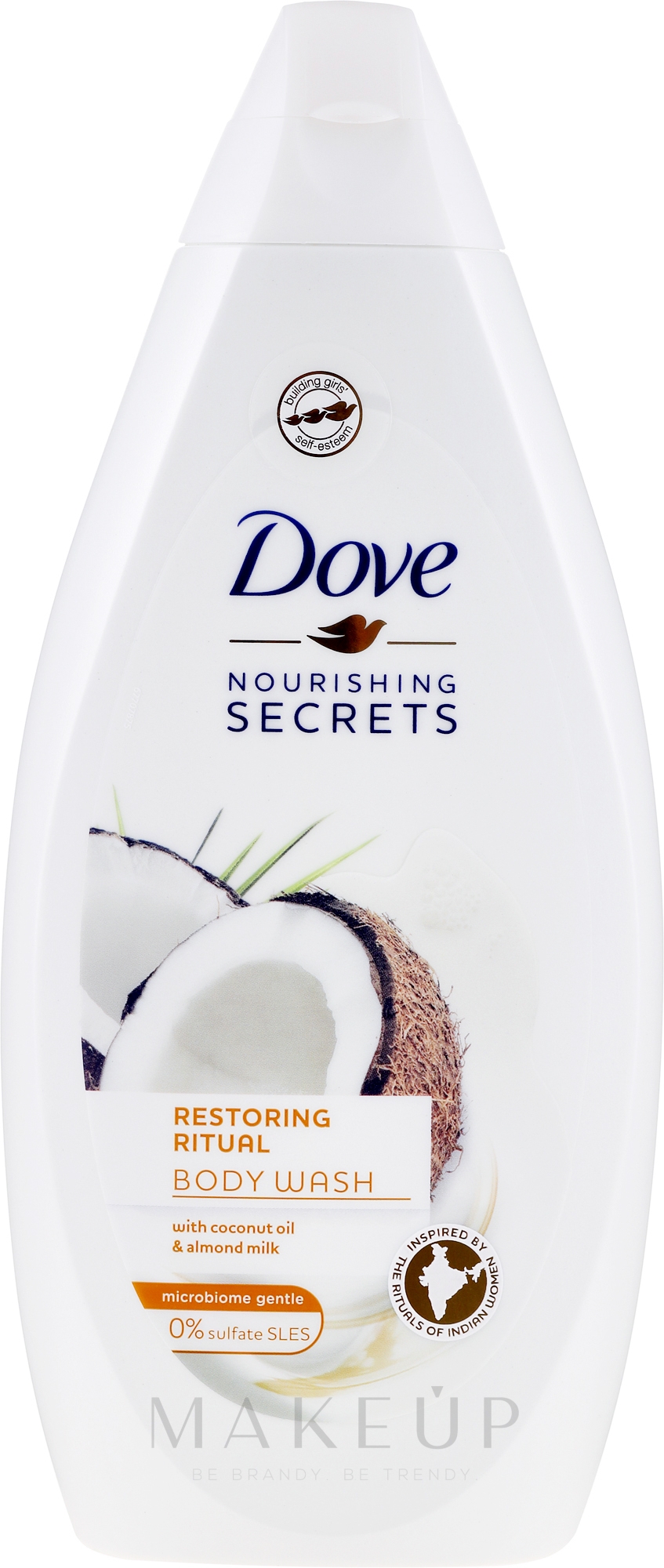 Pflegedusche mit Kokos- und Mandelduft - Dove Nourishing Secrets Restoring Ritual Shower Gel — Foto 500 ml