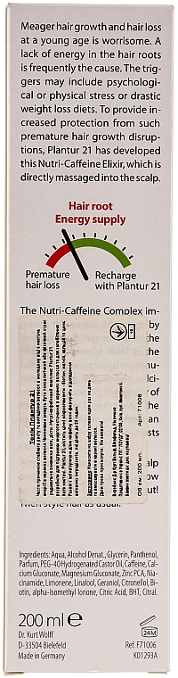 Pflegendes Haarelixier gegen Haarausfall mit Koffein - Plantur Nutri Coffeine Elixir — Foto N4