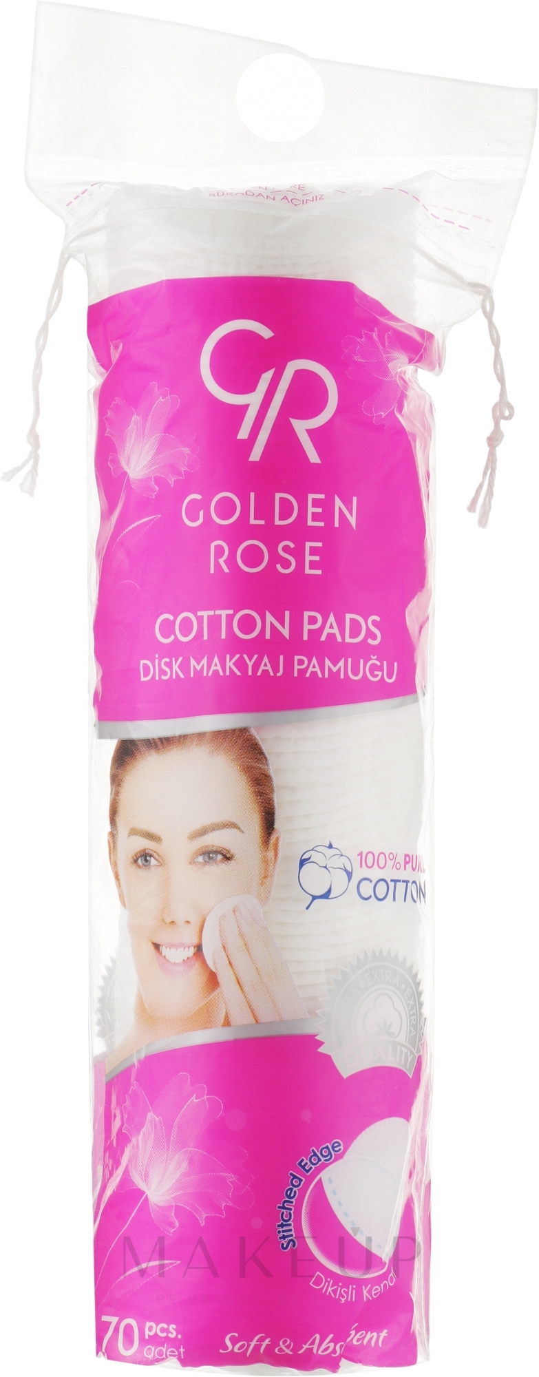 Kosmetische Wattepads - Golden Rose Cotton Pads for Makeup Removal — Bild 70 St.