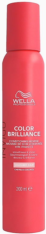Haarspülung-Mousse mit Vitamin E für gefärbtes Haar ohne Ausspülen - Wella Professionals Invigo Color Brilliance Conditioning Mousse — Bild N1