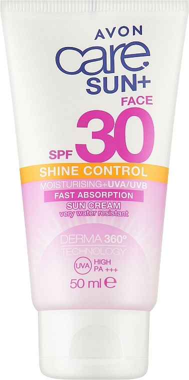 Feuchtigkeitsspendende Sonnenschutzcreme für das Gesicht SPF 30 - Avon Care Sun+ Shine Control Sun Cream SPF 30