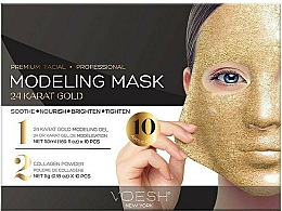 Düfte, Parfümerie und Kosmetik Gelmaske für das Gesicht 24 Karat Gold - Voesh Facial Modeling Mask 24 Karat Gold