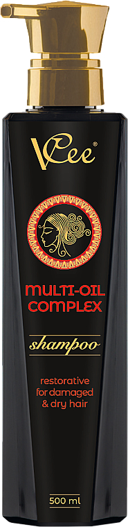 Regenerierendes Shampoo mit Komplex aus 6 wertvollen Ölen für trockenes und strapaziertes Haar - VCee Shampoo Multi-Oil Complex — Bild N1