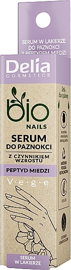 Peptidserum für Nägel mit Wachstumsfaktor - Delia Bio Nails Serum  — Bild N1