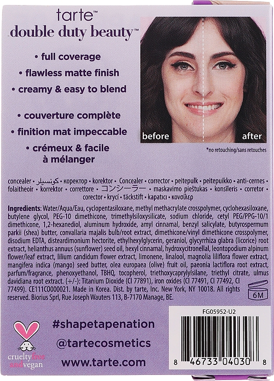 Konturierender Gesichtsconcealer - Tarte Cosmetics Shape Tape Contour Concealer Travel-Size — Bild N3