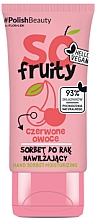 Düfte, Parfümerie und Kosmetik Feuchtigkeitsspendendes Handsorbet Rote Früchte - Floslek So! Fruity Hand Sorbet Moisturizing Red Fruits