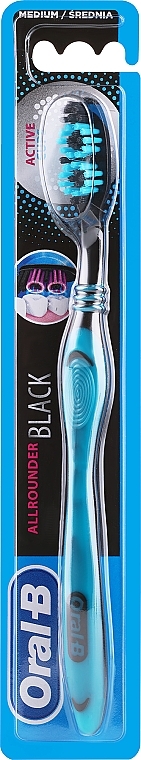 Zahnbürste mittel aquamarin - Oral-B Allrounder Black Medium — Bild N1