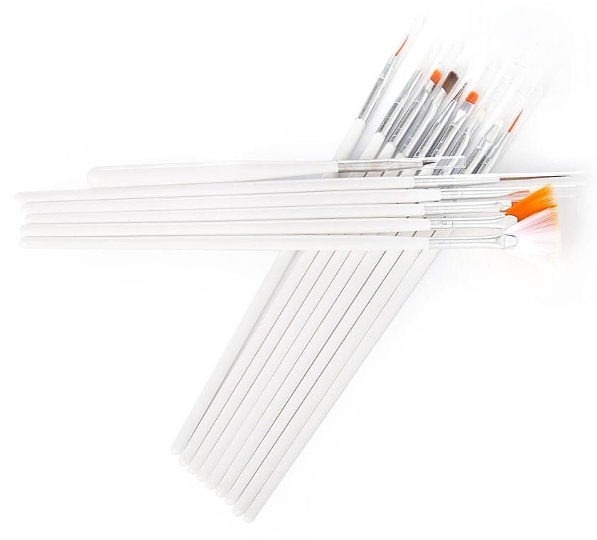Pinselset für Nageldesign 15 St. weiß - Sunone Nail Air Brush  — Bild N1
