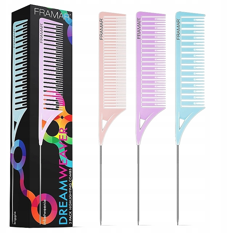 Stielkamm 3 St. - Framar Dreamweaver Highlight Comb — Bild N1