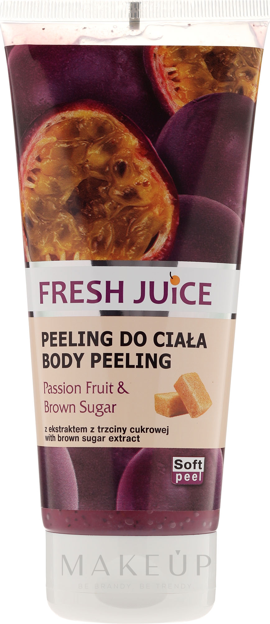 Feuchtigkeitsspendendes Körperpeeling mit Passionsfrucht und braunem Zucker - Fresh Juice Passion Fruit & Brown Sugar — Bild 200 ml