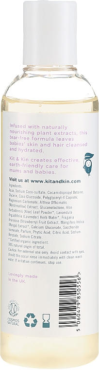 2in1 Reinigendes und weichmachendes Shampoo und Duschgel für Babys und Kinder - Kit and Kin Body And Hair Wash — Bild N2