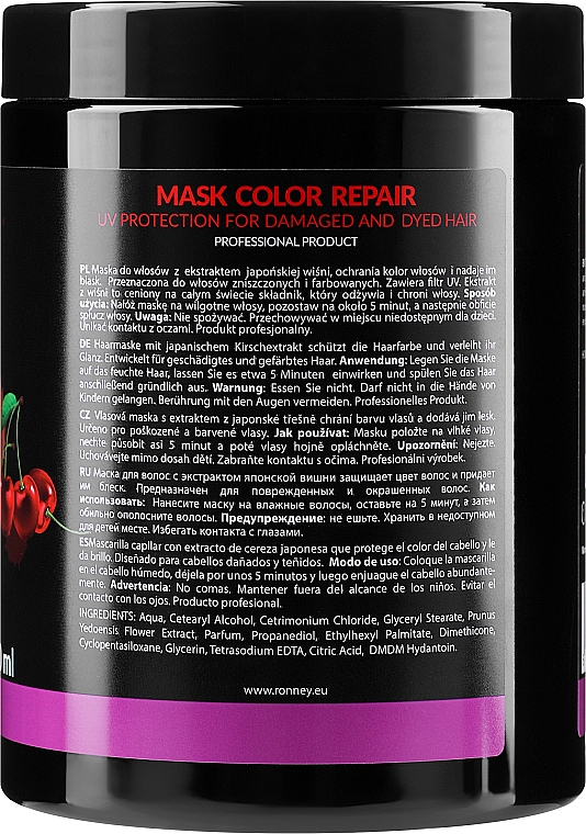 Haarmaske mit UV-Schutz - Ronney Professional Color Repair Mask UV Protection — Bild N4