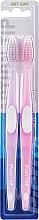 Düfte, Parfümerie und Kosmetik Zahnbürste weich lila und rosa 2 St. - Pierrot Action Tip Soft