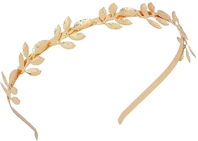 Haarreif dünn mit goldenen Blättern - Ecarla — Bild N1