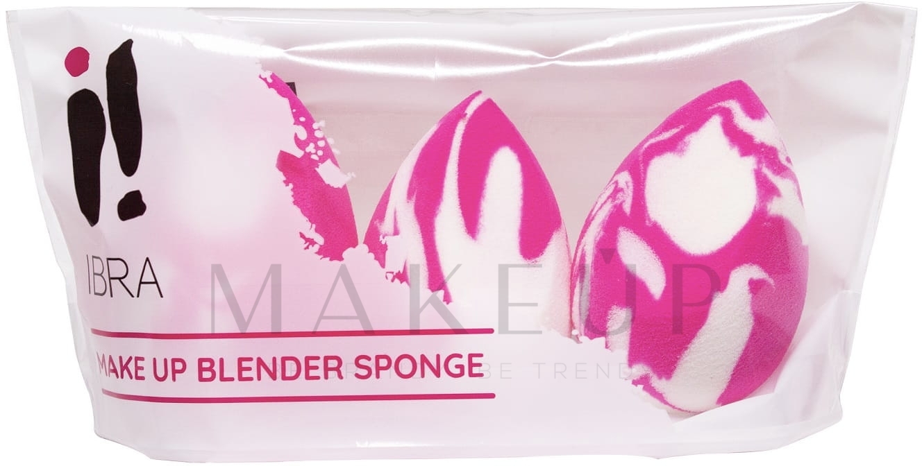 Make-up Schwamm 3 St. weiß-rosa - Ibra Make Up Blender Sponge Doble Color — Bild 3 St.