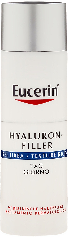 Intensive faltenmindernde Tagescreme für trockene Haut mit 5% Urea und Hyaluronsäure - Eucerin Hyaluron-filler Cream — Bild N2