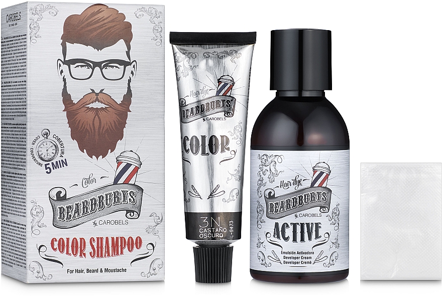 Shampoo für Haare, Bart und Schnurrbart ohne Ammoniak oder Parabene - Beardburys Color Shampoo — Bild N1