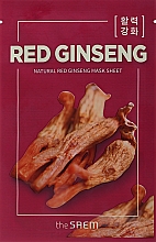 Tuchmaske für das Gesicht mit rotem Ginseng-Extrakt - The Saem Natural Red Ginseng Mask Sheet — Bild N1