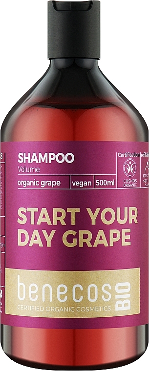 Haarshampoo - Benecos Volumizing Shampoo Organic Grape Oil — Bild N1