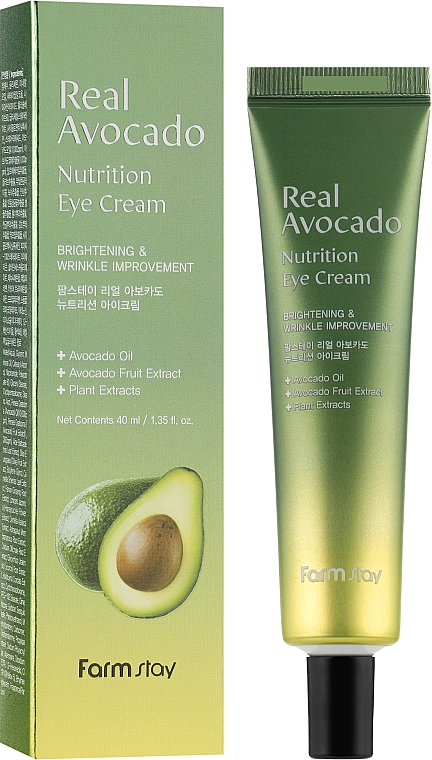 Pflegende Augencreme mit Avocadoöl - FarmStay Real Avocado Nutrition Eye Cream — Bild N2