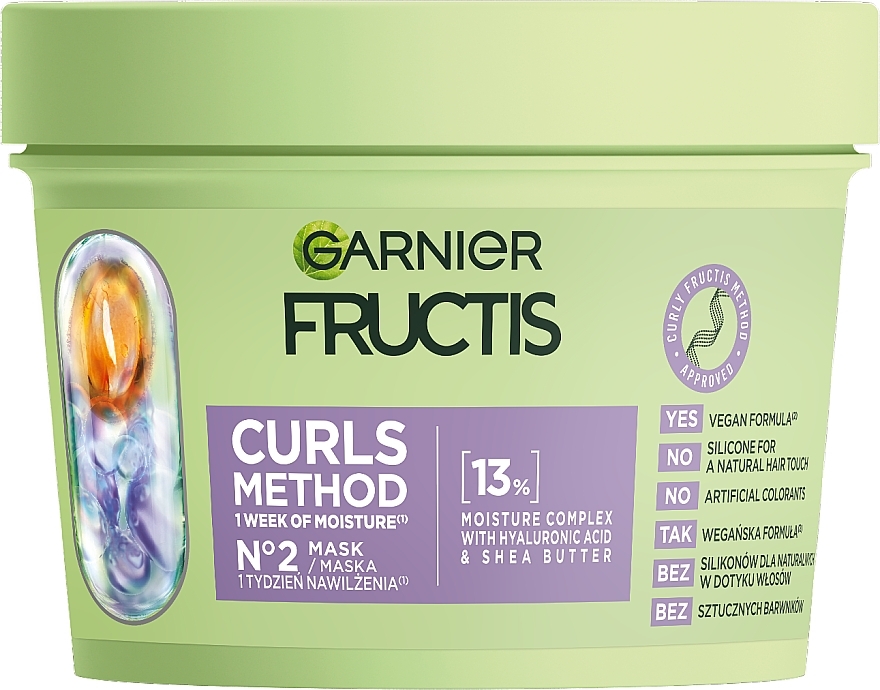 Feuchtigkeitsspendende Maske für lockiges Haar - Garnier Fructis Curls Method Mask  — Bild N1